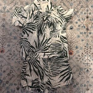 AYR The Pool Boy set (shorts and shirt)tropical print NWOT